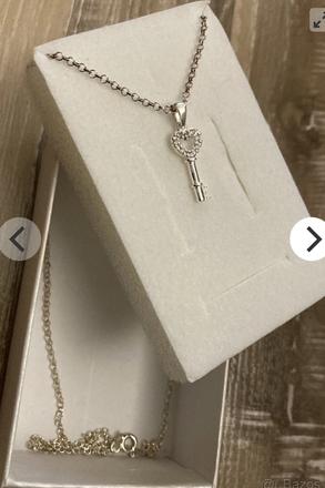 Strieborná retiazka na krk+prívesok kľúčik, 