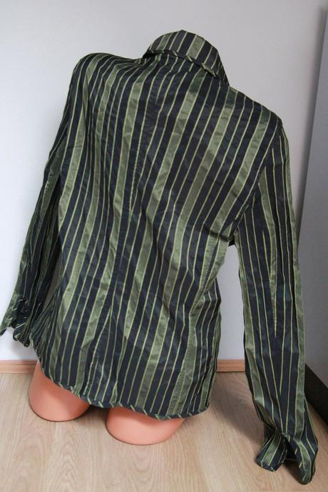 Čierno zelené pásikavé sako xl, xl