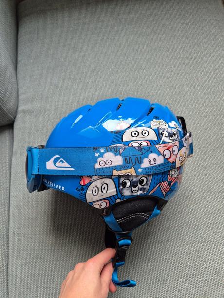 Detska lyziarska helma a okuliare, quicksilver,l