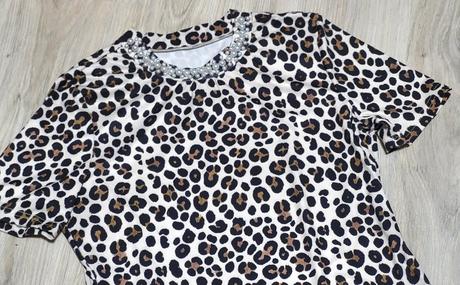 Leopardie tričko s perlami l, l