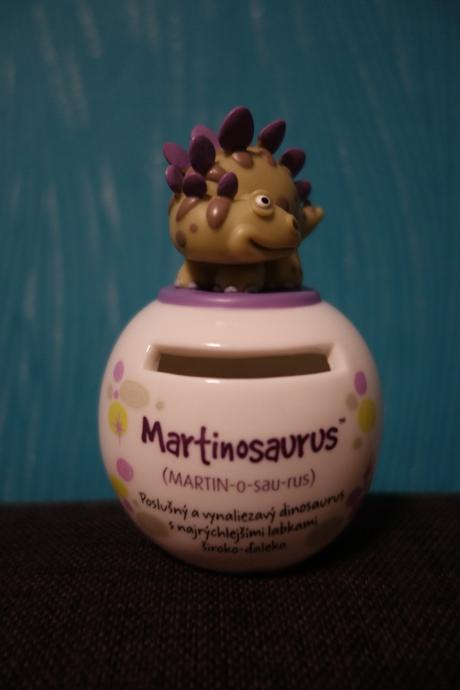 Pokladnička pre martina/martinu "martinosaurus",