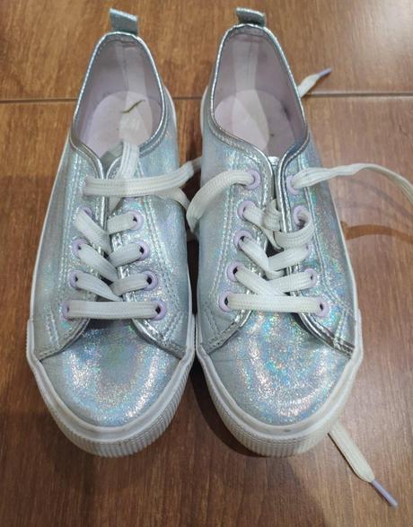 Strieborné tenisky, h&m,35