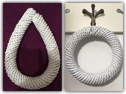 Biely pleteny korpus - vencek,