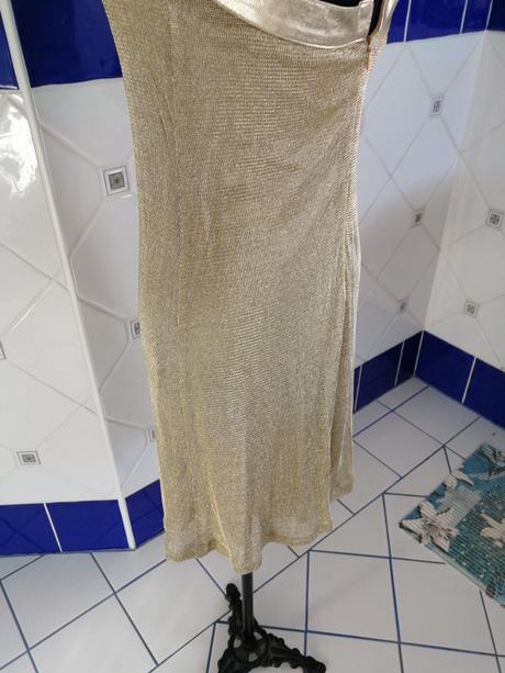 Luxusné zlaté saty, xs