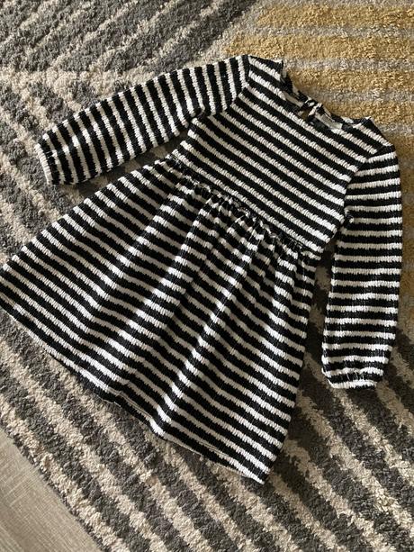 Úpletové pásikavé šaty, f&f,98