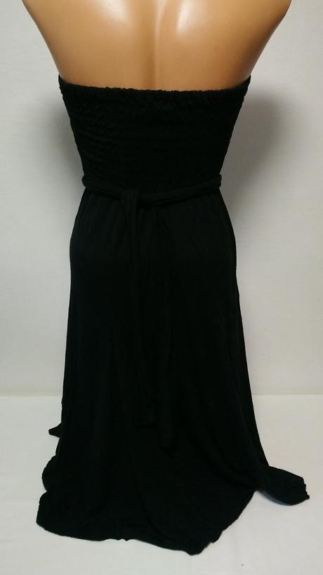 Dámske elastické čierne šaty, flame, s