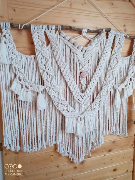 Veľká boho macramé dekorácia,