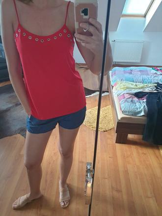 Cerveny top, pimkie,m