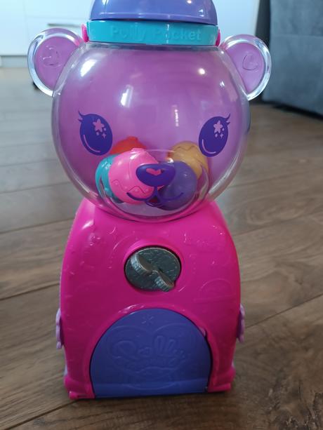 Polly pocket bábiky medvedík automat na guličky, 