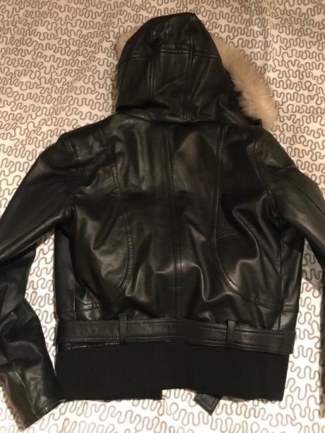 Čierna biker kožená bunda, 40