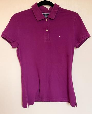 Tommy hilfiger polo tričko fialové veľ. m, tommy hilfiger,m