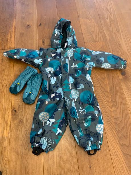Reima puhuri zimná kombinéza, rukavice 80/86, reima,80