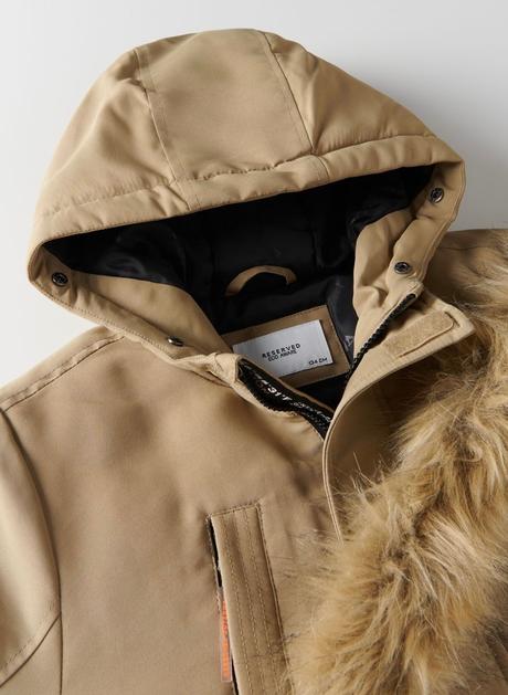 Zateplená bunda reserved s kožušinou nepremokavá, reserved,152 / 158 / 164