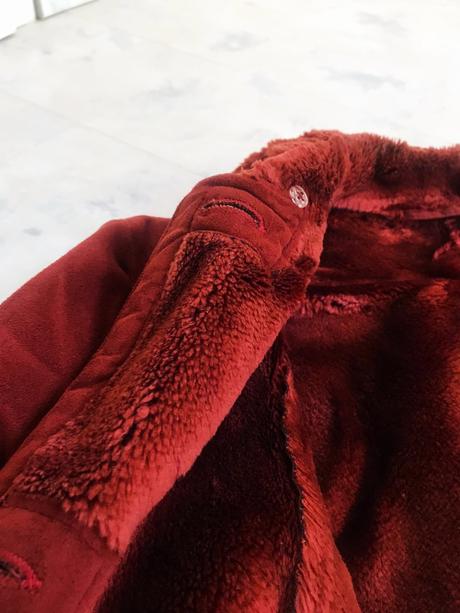 Syntetický teplý 3/4 kožuštek, xl