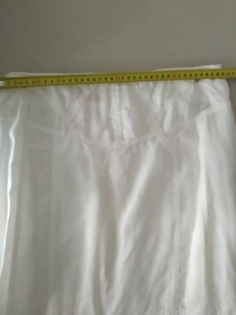 Biela ľanová sukňa, m