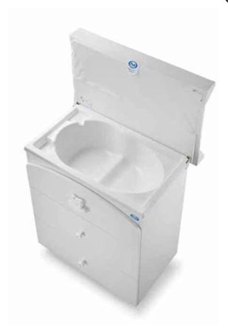 Prebaľovacií pult s vaničkou pali prestige classic, 