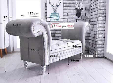 Leňoška longue velvet pastel pink, 