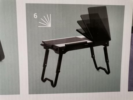 Skladací stolček pod notebook s led,