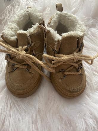 Zateplené kožené topánky zara, zara,21