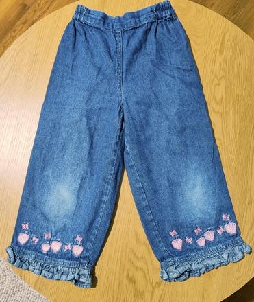 Trojštvrťové riflové cullotky, 116