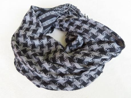 Bavlnený šál čierno-sivý, xl, xxl