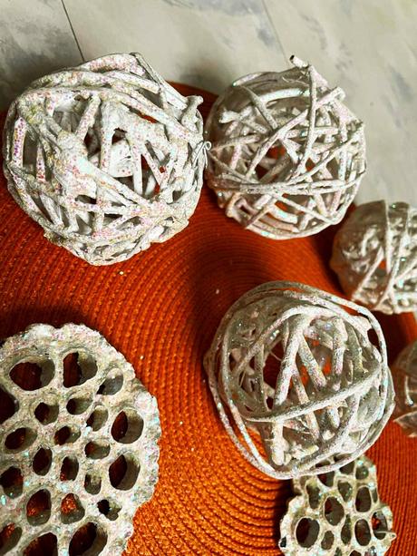 Vianočné naturálne gule 8 ks, 