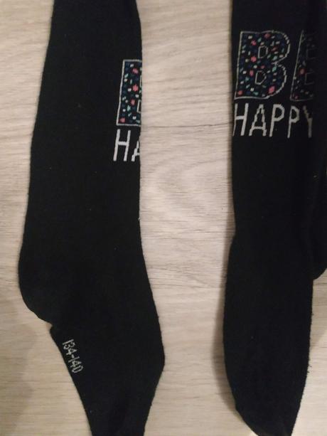 Čierne pančušky 134-140, 134