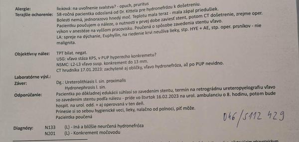 O akú diagnózu ide?