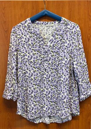Fialová kvetovaná blúzka, xl/42, gate,xl