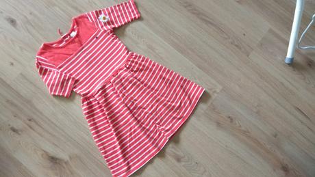 Pásikavé šaty, 3/4 rukáv, carter's,128