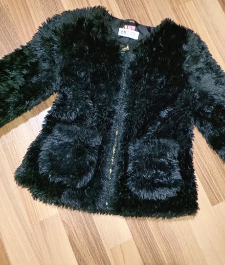 Kožušinovy kabátik, h&m,116