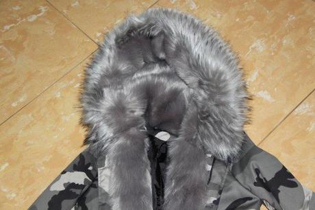 Parka s bohatou kožušinou, s