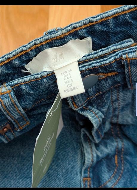 Roztrhané rifle s vysokým pásom, h&m,s