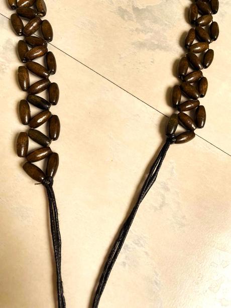 Drevený korálkový opasok, 