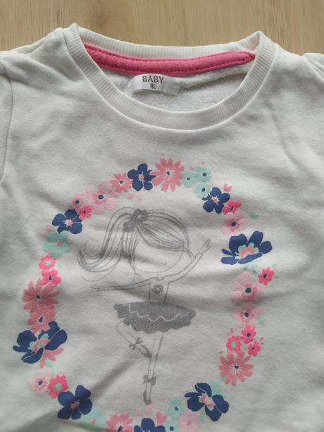 Biela mikina pre dievčatko, pepco,80