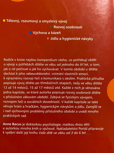 Vaše dítě ve věku od 1 do 3 let anne bacus,