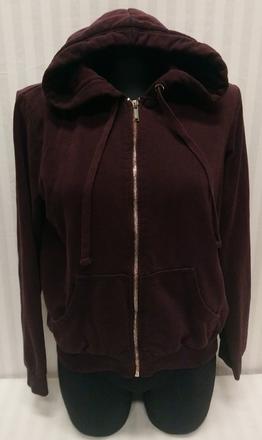 Dámska tmavo bordová mikina s kapucňou, basic, m/l, l