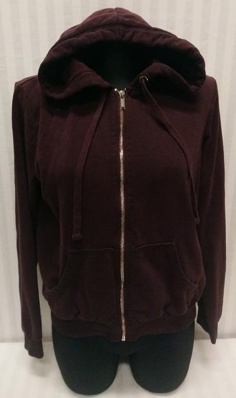 Dámska tmavo bordová mikina s kapucňou, basic, m/l, l