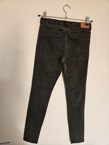 Zara čiernošedé rifle džínsy 164, zara,164