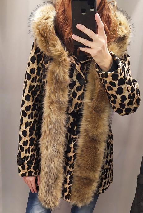 Leopardia bunda s kožušinou, m