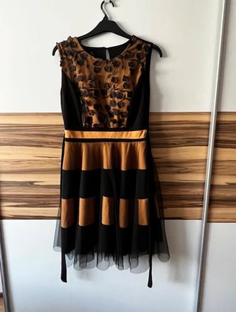 Vzorované midi šaty, 38