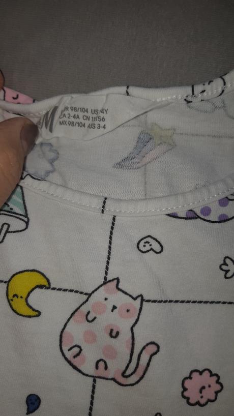 Saty h&m biele na ramienka v.98/104, h&m,98