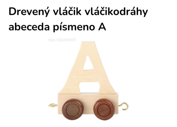 Hľadám vláčikové písmeno A zn. Bino