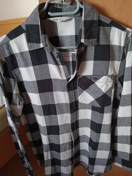 Kockovana bavlnena kosela, h&m,164