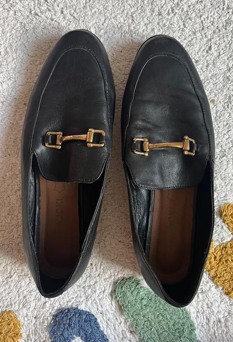 Čierne kožené mokasíny/loafers, lasocki, 38, lasocki,38
