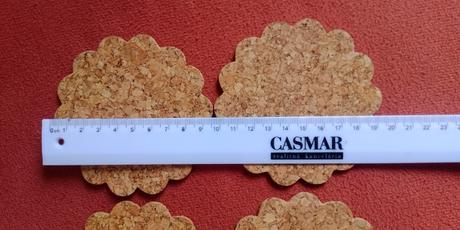 Korkové podložky pod poháre,