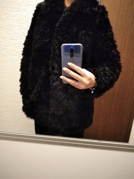 Chlpatý kabátik, h&m,m