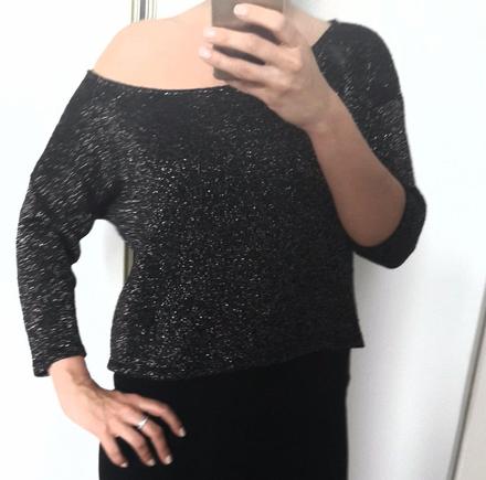 Trblietavy elegantny sveter s odhalenymi plecami, stradivarius,m