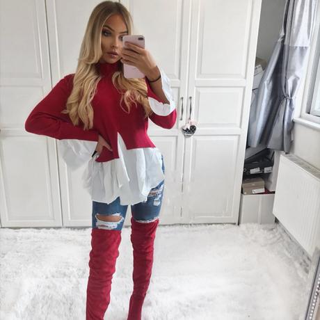 Top s bluzkou 2v1, l / m