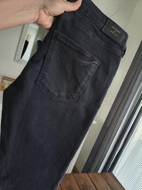 Zara elastické sivo čierne skinny l-xl, zara,l
